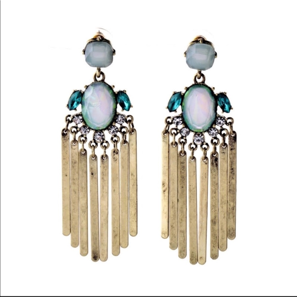💍 HP! 💍 Gorgeous Metal Fringe Statement Ea… - Picture 2 of 5